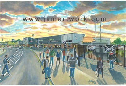 St Mirren Park Stadium 'Going to the Match' Fine Art Print  - St Mirren FC